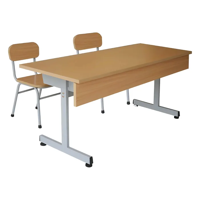 Bàn Ghế Học Sinh 2 Chỗ Sắt Sơn Tĩnh Điện - BGHS21