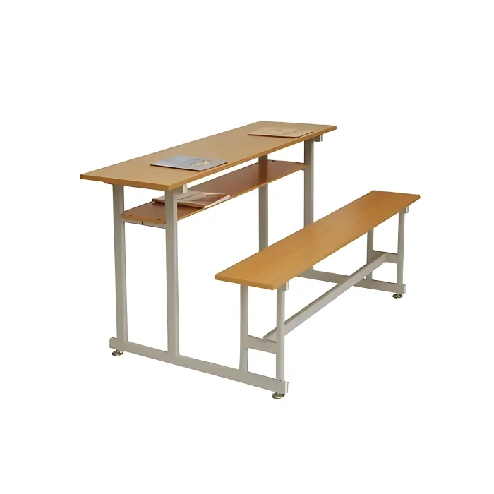 Bàn Ghế Sinh Liền Bàn Khung Sắt Tĩnh Điện - BGHS39