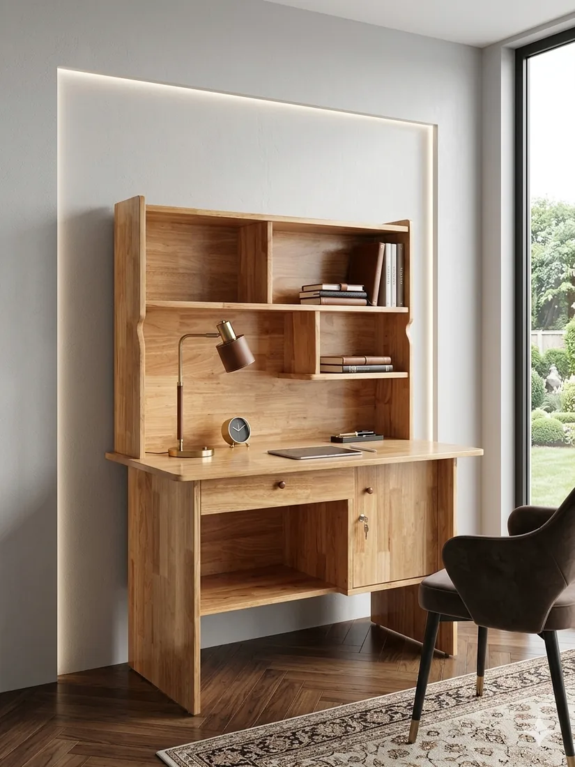 Bàn Học Gỗ 1m0 Lưng Gỗ - BH02