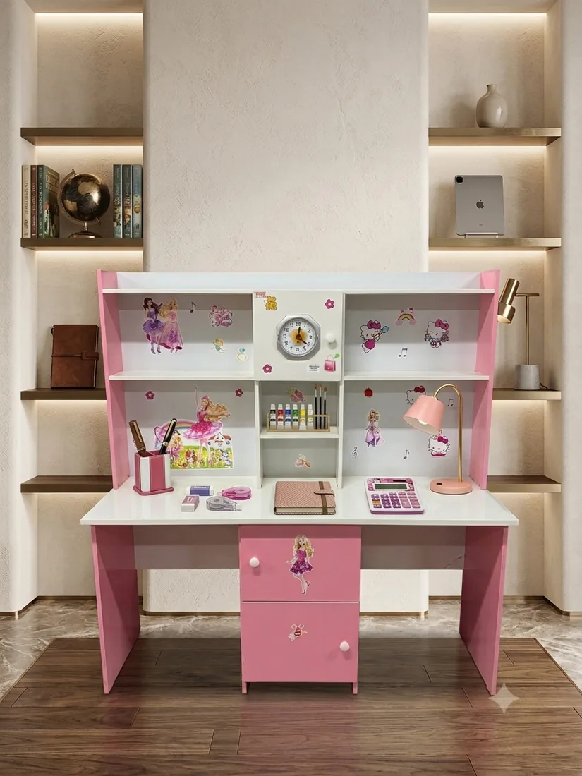 Bàn Học Nhựa HH Đôi 1m4 Hồng - BH13