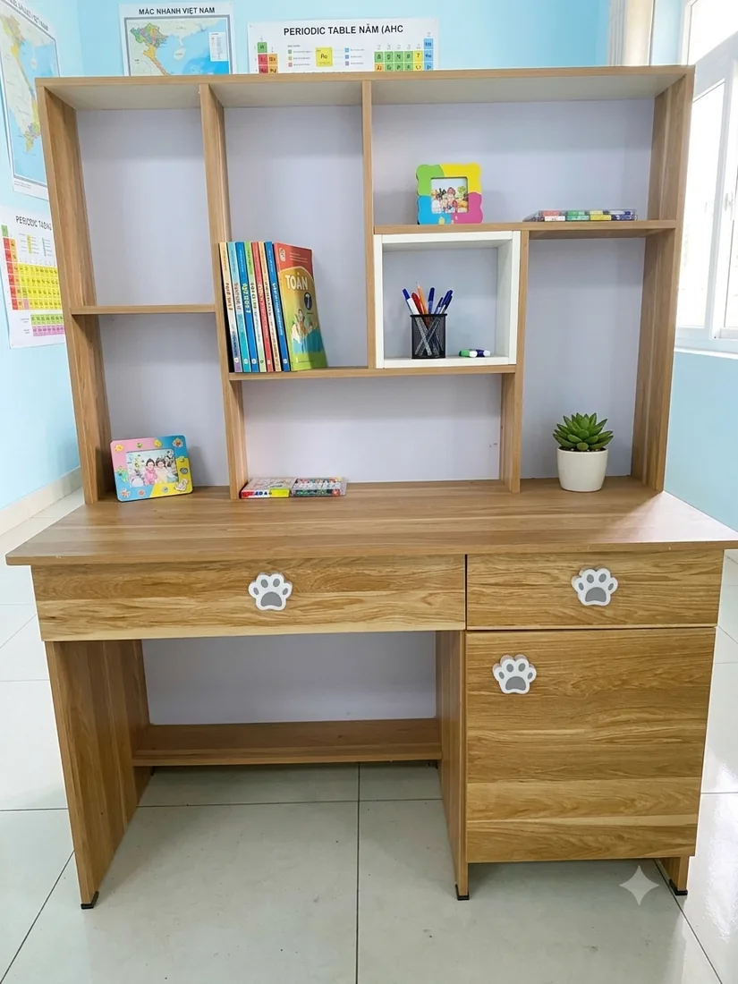 Bàn Học Okal Min HL 1m2 Ô Trắng - BH16