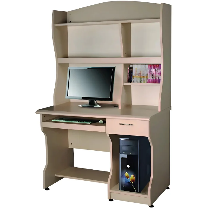 Bàn Học Sinh Gỗ Có Kệ Sách Và Ngăn Để CPU - BGHS29