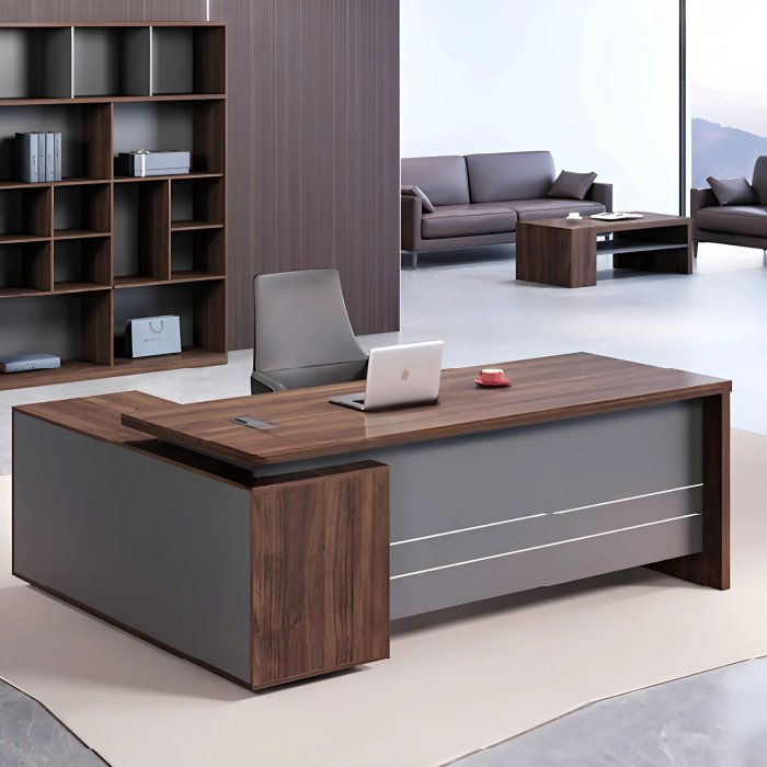 Bàn Giám Đốc Góc L Tích Hợp Đa Năng - BGĐ77