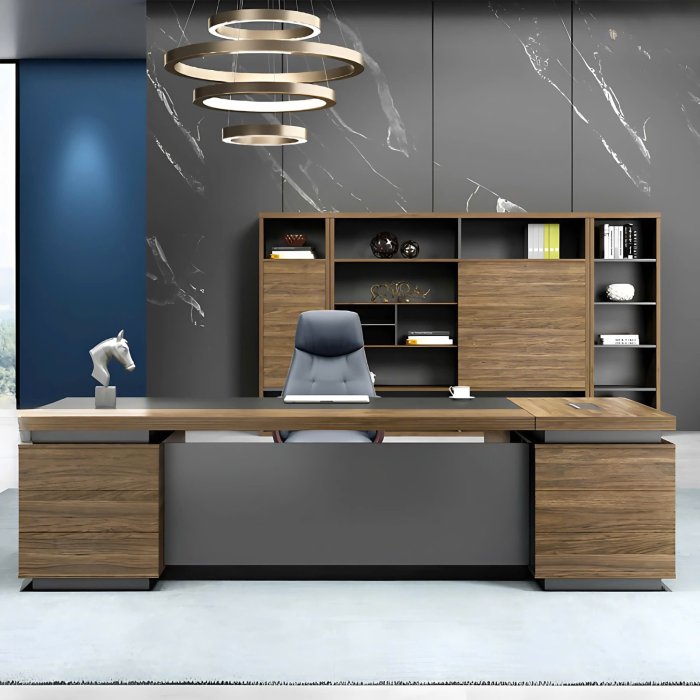 Bàn Giám Đốc Góc L Phong Cách Châu Âu - BGĐ79