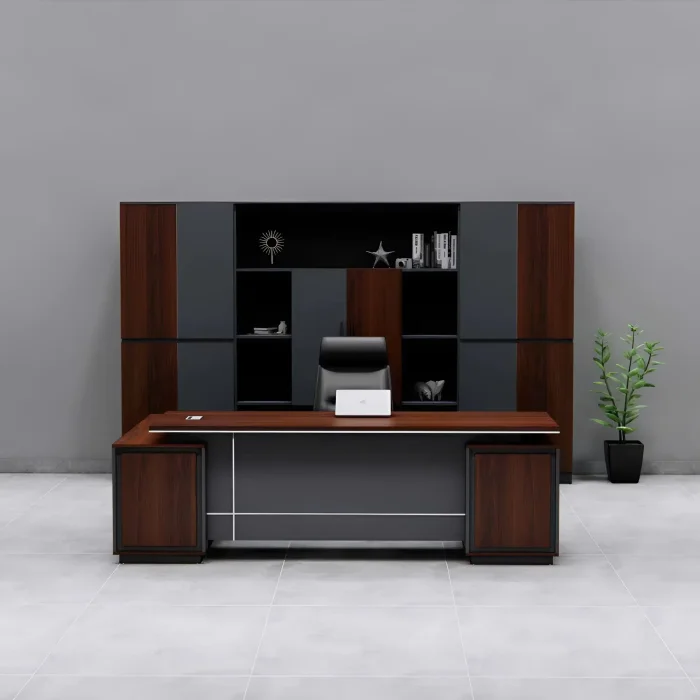 Bàn Giám Đốc Yếm Kẻ Ngang Phong Cách Hiện Đại - BGĐ133