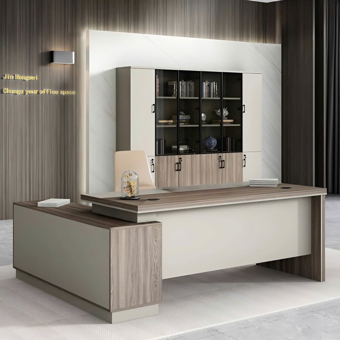 Bàn Giám Đốc Góc L Phong Cách Hiện Đại - BGĐ76