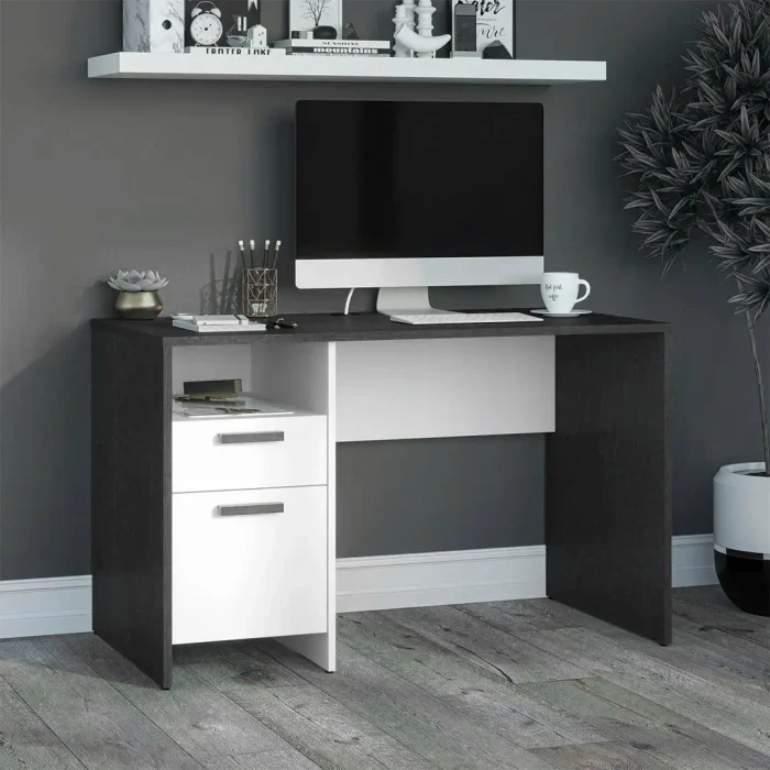 Bàn Làm Việc Gỗ Kèm Hộc Tủ Hai Ngăn Linh Hoạt - BG66