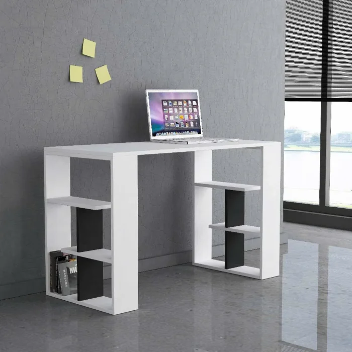 Bàn Làm Việc Gỗ Thiết Kế Tối Giản Kèm Kệ Lưu Trữ - BG59
