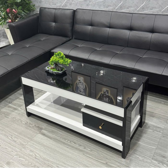 Bàn Trà Sofa Mặt Kiếng Có Hộc Kéo Sang Trọng - BT28