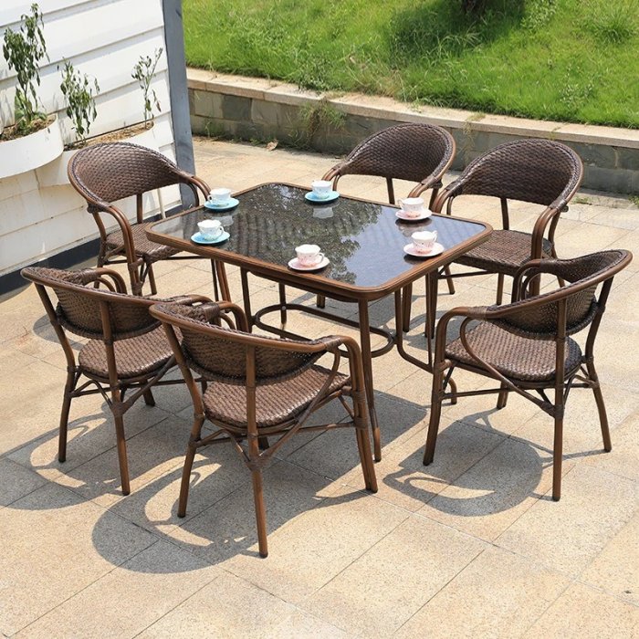 Ghế Sân Vườn Giả Nhôm Đan Mây Lưới - SV2