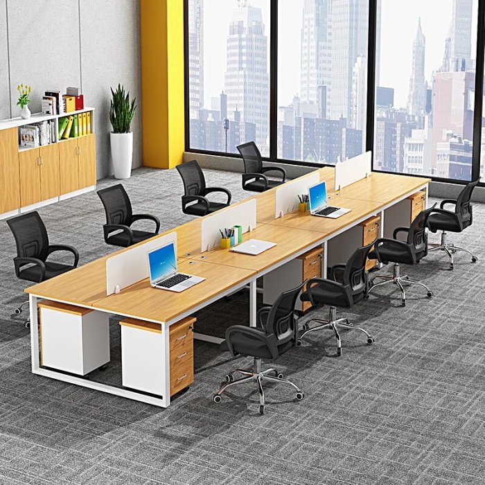 Bàn Văn Phòng Làm Việc Nhóm 8 Người Chân Sắt - BC21