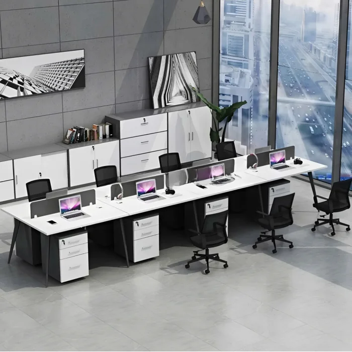 Cụm Bàn Làm Việc 8 Người Chân Sắt Vững Chắc - BC79