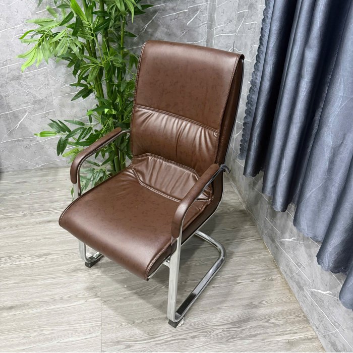 Ghế Giám Đốc Chân Quỳ Da Nâu Sang Trọng - GQ36