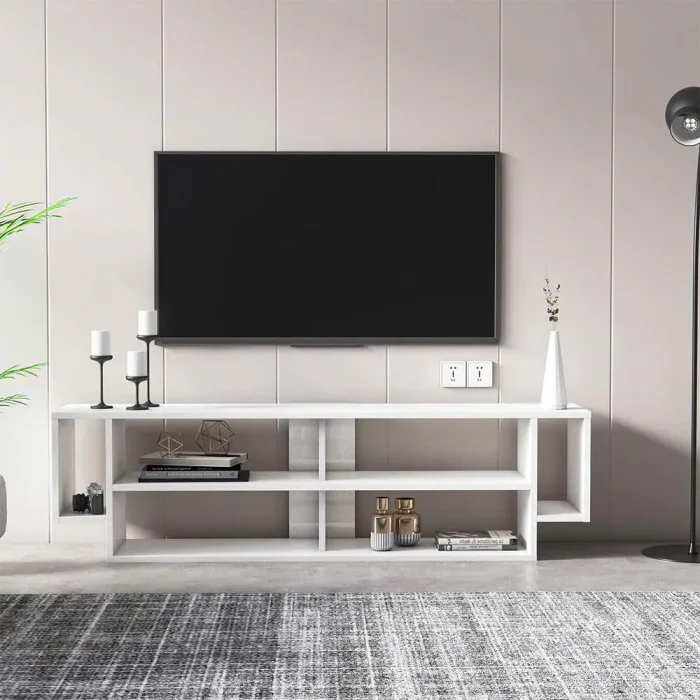 Kệ Tivi Gỗ Công Nghiệp Dáng Thấp Nhiều Ngăn Kệ Mở - KTV32