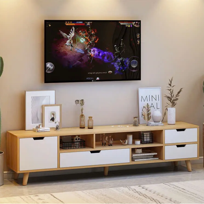 Kệ Tivi Gỗ Nhiều Ngăn Kéo Tiện Lợi - KTV6