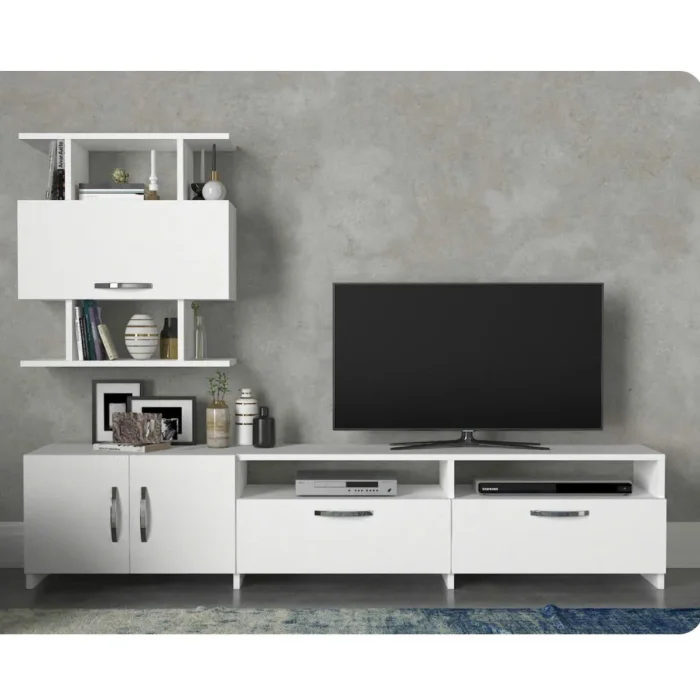 Kệ Tivi Kèm Tủ Treo Tường Nhiều Ngăn Tiện Lợi - KTV34