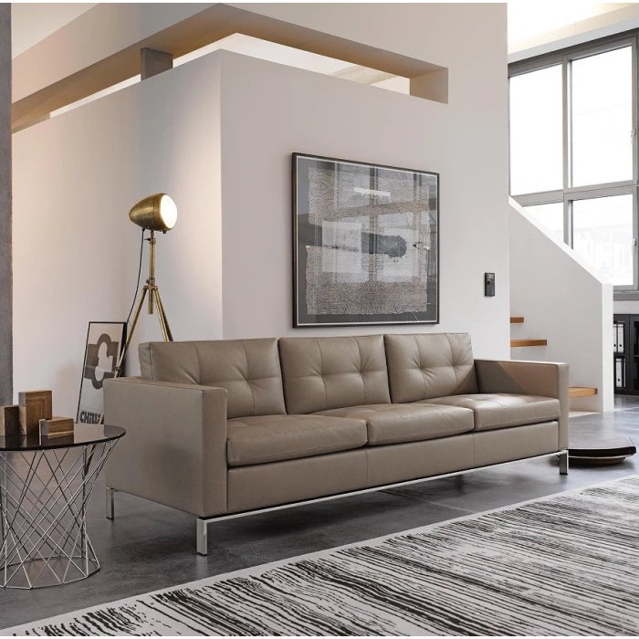 Ghế Sofa Da Simili Nâu Cao Cấp - SF20