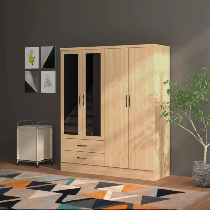 Tủ Quần Áo Cánh Mở Có Ngăn Kéo - TQA2